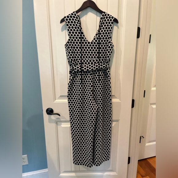 Eva Franco Jumpsuit Ladies Size Small Side Zip Front Pockets Wide Legs Cute Chic - Picture 6 of 9